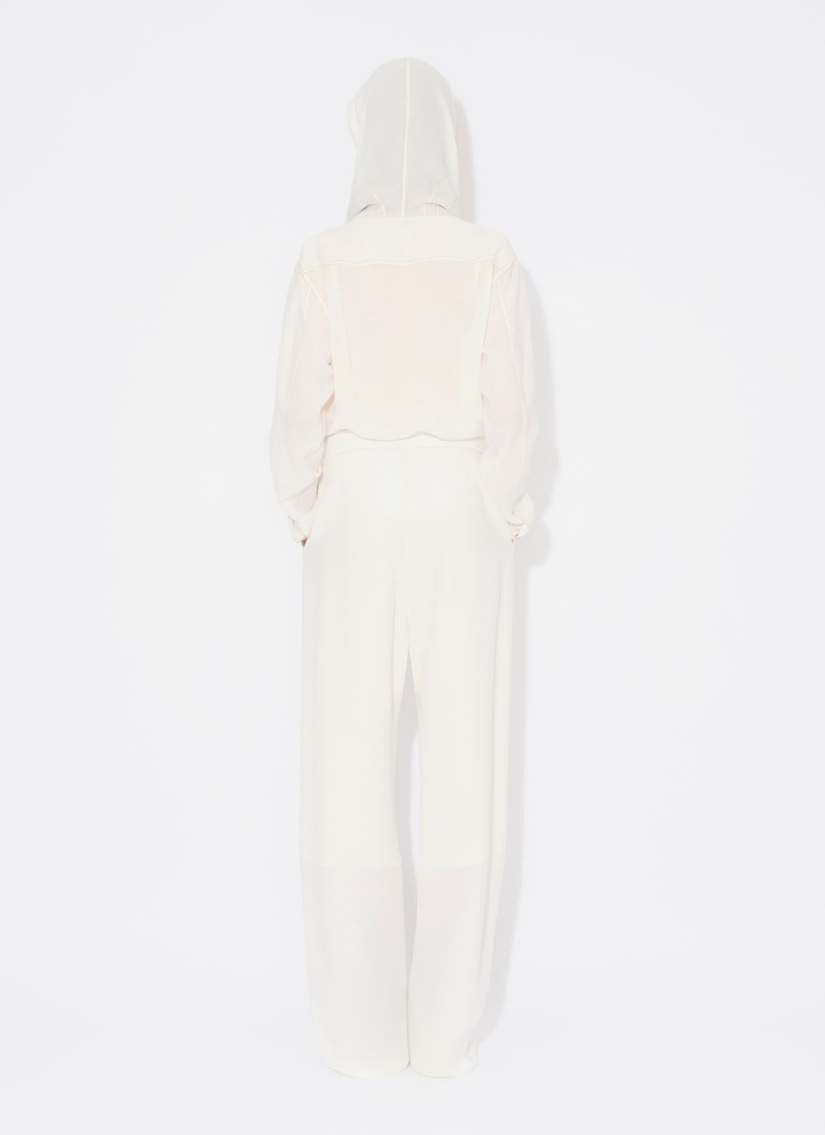 HOODED BODY SHIRT ALAÏA WHITE HOODED BODY SHIRT